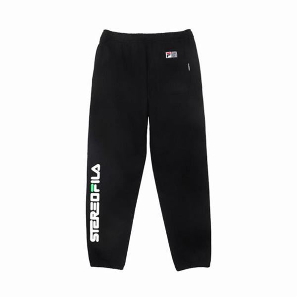 Fila Logo Men's Jogger Pants - Black,NZ 954-19605